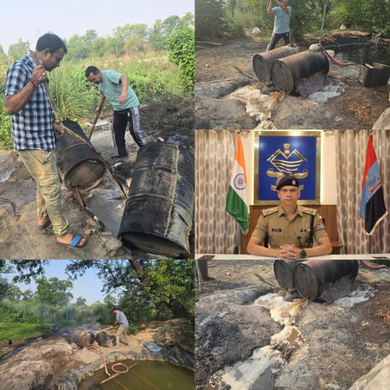 एसएसपी मणिकांत मिश्रा के निर्देशन में अवैध शराब तस्करों के विरुद्ध कार्यवाही लगातार जारी।