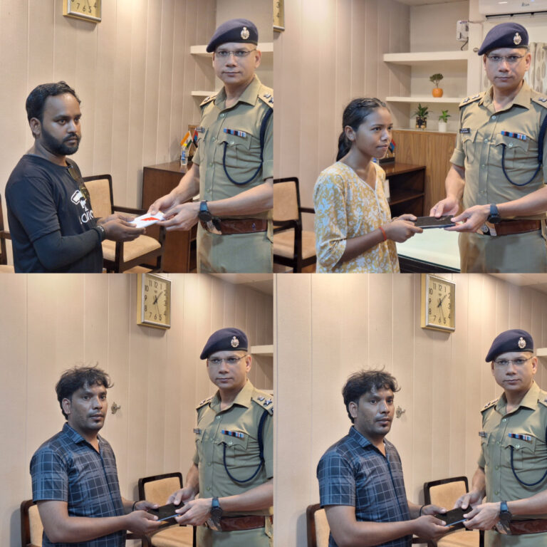 एसएसपी मणिकांत मिश्रा ने खोए फोन लौटाकर लौटाई चेहरों पर मुस्कान; ₹20 लाख से अधिक के मोबाइल बरामद, CEIR पोर्टल ने निभाई अहम भूमिका