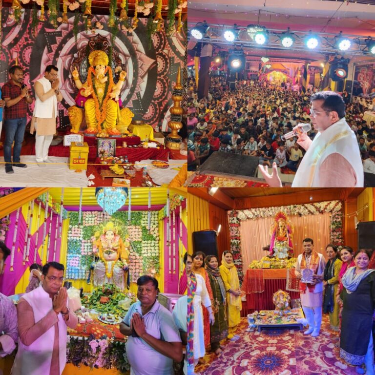 विधायक शिव अरोरा गणपति महोत्सव पर विभिन्न स्थानों पर आयोजित कार्यक्रमो मे हुऐ शामिल