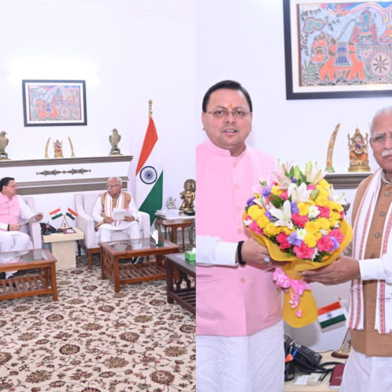 सीएम धामी ने विद्युत मंत्री खट्टर से राज्य के विकास को सहयोग मांगा   कुंभ 2027 समेत कई विकास के प्रोजेक्ट को लेकर भी चर्चा हुई
