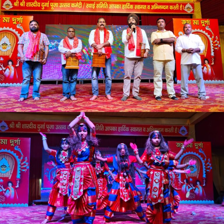 नवमी पर दुर्गा पूजा के सांस्कृतिक कार्यक्रम में शामिल हुए कांग्रेस नेता पातु  नशे से दूर रहने का युवाओं से किया आह्वान