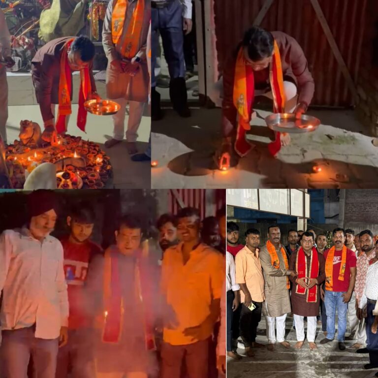 हिन्दुओ के पवित्र त्यौहार पर मंदिर के पास मास बनाने की घटना को नही किया जायेगा बर्दाश्त विधायक शिव अरोरा विधायक शिव अरोरा ने अराजक तत्वों को करारा जवाब देते हुए खेड़ा चामुंडा मंदिर पर मनाई दीपवाली जलाये दीप व फोड़े पटाखे