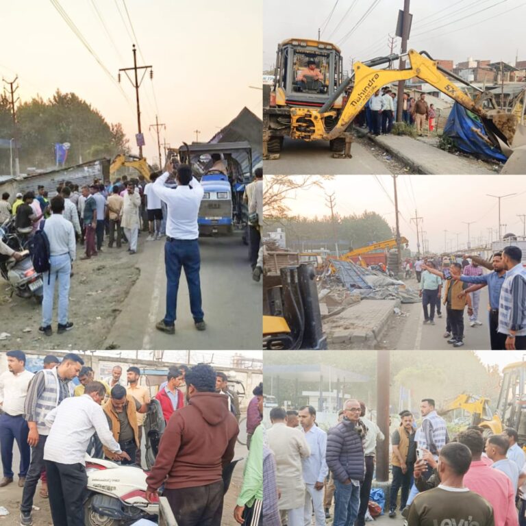 रूद्रपुर में नशा माफियाओं पर नगर निगम का बड़ा प्रहार महापौर विकास शर्मा के निर्देश पर नशा माफियाओं के अवैध खोखों पर चला बुलडोज़र भारी मात्रा में कच्ची शराब और मादक पदार्थ बरामद नशा माफियाओं का होगा पक्का ईलाजः महापौर