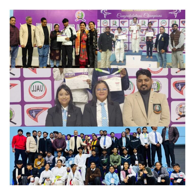 सब-जूनियर व जूनियर नेशनल जु-जित्सू चैंपियनशिप में जिले के खिलाड़ियों का जलवा, जीते 11 स्वर्ण, 8 रजत ओर 7 कांस्य पदक सहित कुल 26 पदक । उत्तराखंड बना नौवीं बार ओवरऑल चैंपियन।