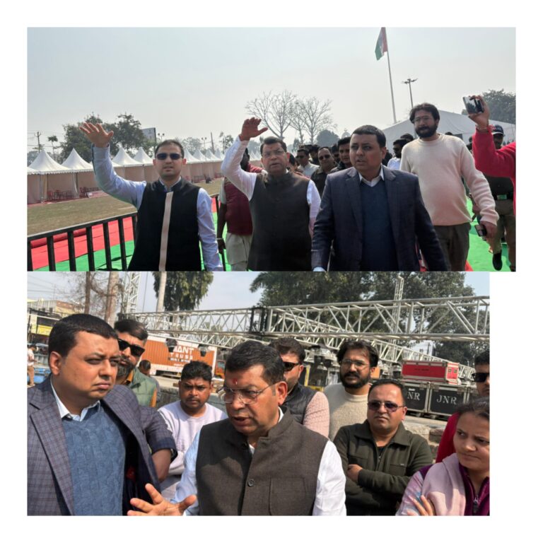 गाँधी पार्क में कल यू एस कार्निवाल सरस आजीविका मेला का शुभारम्भ करेंगे मुख्यमंत्री पुष्कर सिंह धामी! विधायक शिव अरोरा ने जिलाअधिकारी नितिन भदौरिया व प्रशासनिक अधिकारियो संग किया कार्यक्रम स्थल का निरक्षण