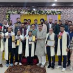 रूद्रपुर के नजारा फार्म हाउस एण्ड रेस्टोरेंट में आयोजित एक भव्य समारोह में मास्टर्स एथलेटिक्स में राष्ट्रीय स्तर के पदक विजेताओं को सम्मानित किया गया