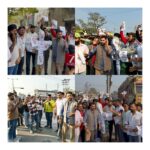 रुद्रपुर में भाजयुमो का अनुशासित विरोध प्रदर्शन, राहुल गांधी का पुतला दहन