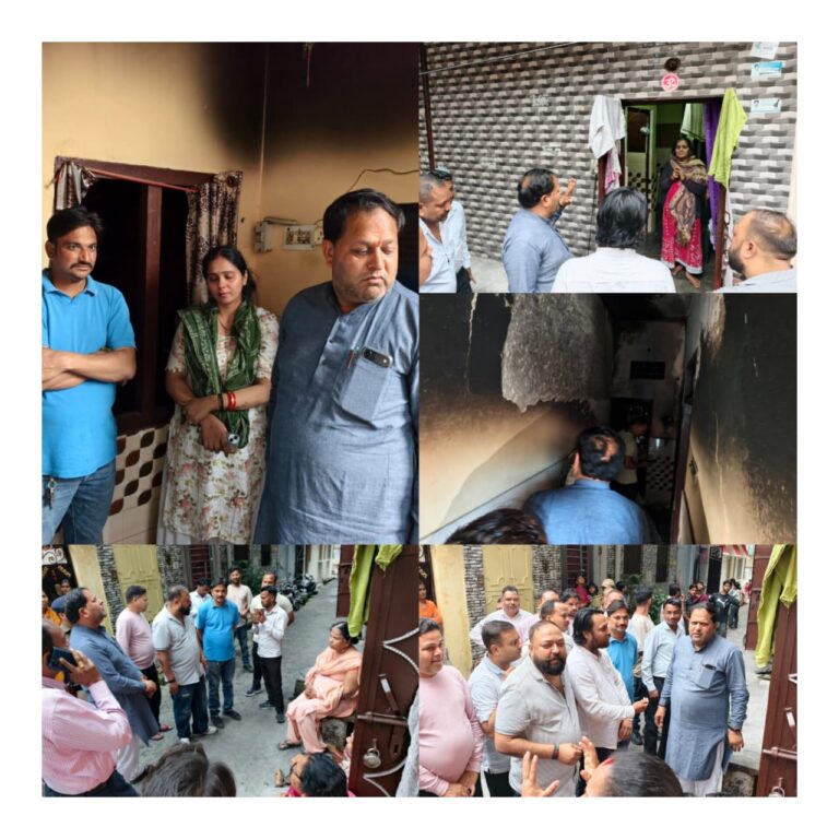 अग्निकाण्ड पीड़ित परिवार को मेयर ने दिया मदद का भरोसा  नगर निगम कराएगा क्षतिग्रस्त मकान की मरम्मत