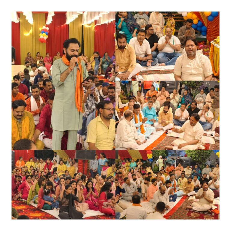 नवरात्र के छठे दिन कालड़ा परिवार के यहां सजी माता रानी की चौकी व श्री बालाजी दरबार, सैकड़ो भक्तों ने लगाई हाजिरी