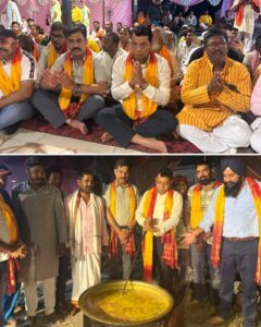 खानपुर न.1 मे आयोजित अखण्ड नाम सकीर्तन मे शामिल हुऐ विधायक शिव अरोरा