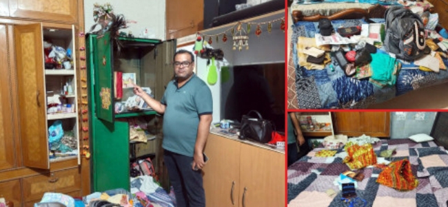चोर ने घर का ताला तोड़कर लाखों के जेवरात व हजारों की नकदी उड़ाई