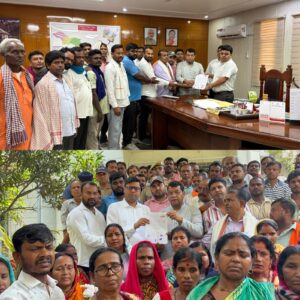महतोष मे दशकों से रह रहें 400 परिवारों के मालिकाना हक मामले को लेकर जिला अधिकारी से मिले विधायक शिव अरोरा सौपा ज्ञापन एडीएम कोस्तुब मिश्रा के नेतृत्व मे बनी कमेटी दो माह मे करेगी रिपोर्ट तैयार विधायक बोले गरीबो को उनका मालिकाना हक दिलाने हेतु निकलेगा समाधान