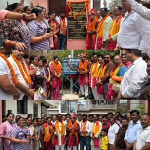 विधायक शिव अरोरा ने कौशल्या एनक्लेव फेस -2 मे गार्ड रूम सुरक्षा गेट व हाईमार्क्स लाइट के कार्य का फीता काटकर किया लोकार्पण