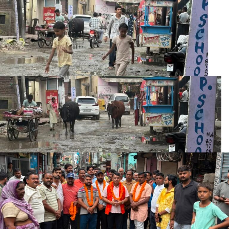 रlमपुरा के तीन वार्डो से होकर जाने वाली महत्वपूर्ण मार्ग कटोरी मन्दिर से चंद्रपाल किरना तक जाने वाली जर्जर सड़क का विधायक शिव अरोरा ने मौके पर खड़े होकर शुरू करवाया निर्माण कार्य विधायक बोले सीसी सड़क निर्माण से हजारों लोगो को मिलेगा फायदा, जनता ने विधायक का जताया आभार