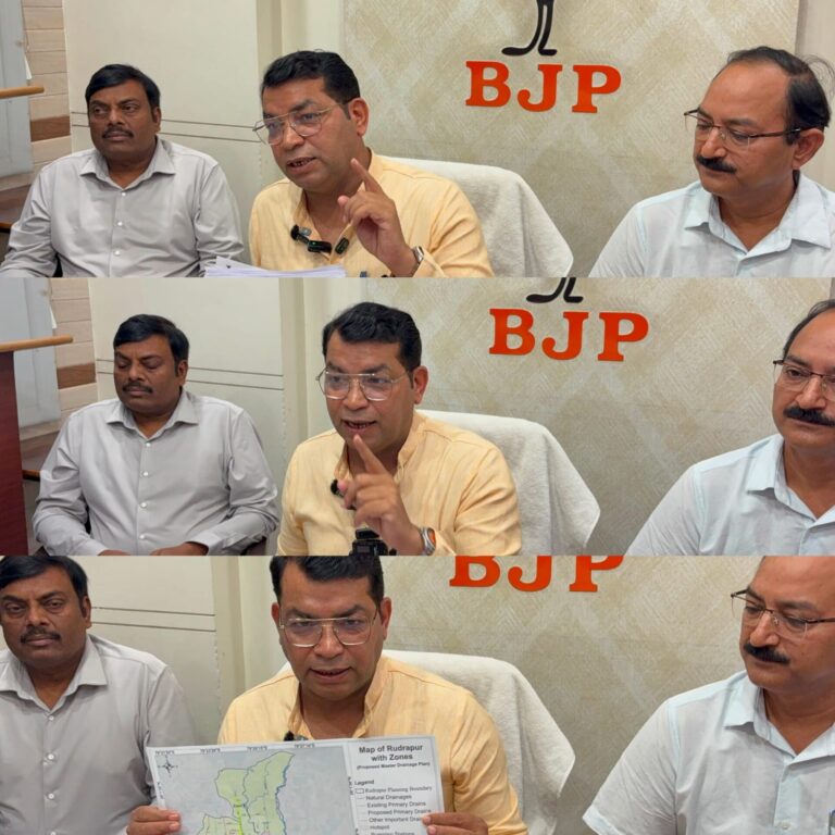 विधायक शिव अरोरा की मेहनत लाई रंग मुख्यमंत्री घोषणा मे शामिल उनके प्रस्ताव जलभराव के स्थायी समाधान हेतु मास्टर ड्रेनेज प्लान हेतु 786.79 करोड़ की DPR स्वीकृत, पहले चरण मे 441.79 करोड़ से होगा कार्य विधायक शिव अरोरा ने मुख्यमंत्री पुष्कर सिंह धामी का जताया आभार