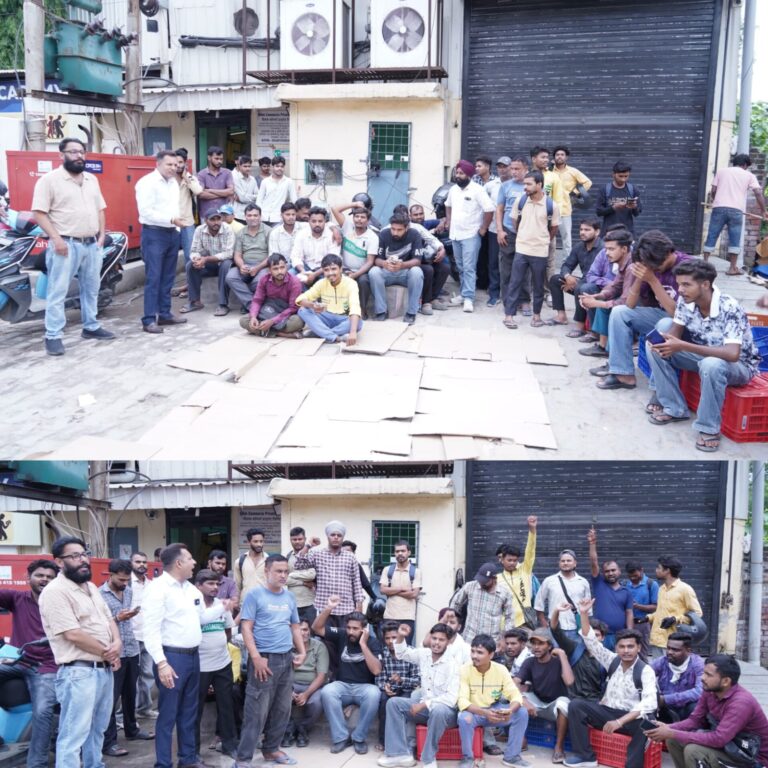 इंसेंटिव बढ़ाने, कस्टमर हेतु पर्याप्त पेपर बैग उपलब्ध कराने सहित साफ पानी की मांग को लेकर ब्लिंकिट वर्कर्स का कार्य बहिष्कार, समाजसेवी गाबा ने बुलंद की कर्मचारियों की आवाज़  दूषित पानी, गंदे शौचालय, बैठने की सुविधा के अभाव पर जमकर बरसे गाबा