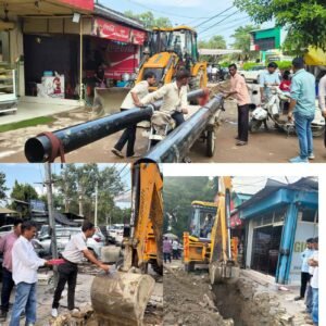 काशीपुर बाईपास चौड़ीकरण कार्य ने पकड़ी रफ्तार, विभागों ने संभाला मोर्चा विद्युत विभाग के बाद जल संस्थान ने भी पानी की पाइप लाइन शिफ्टिंग, लाइन बिछाने का कार्य किया आरम्भ