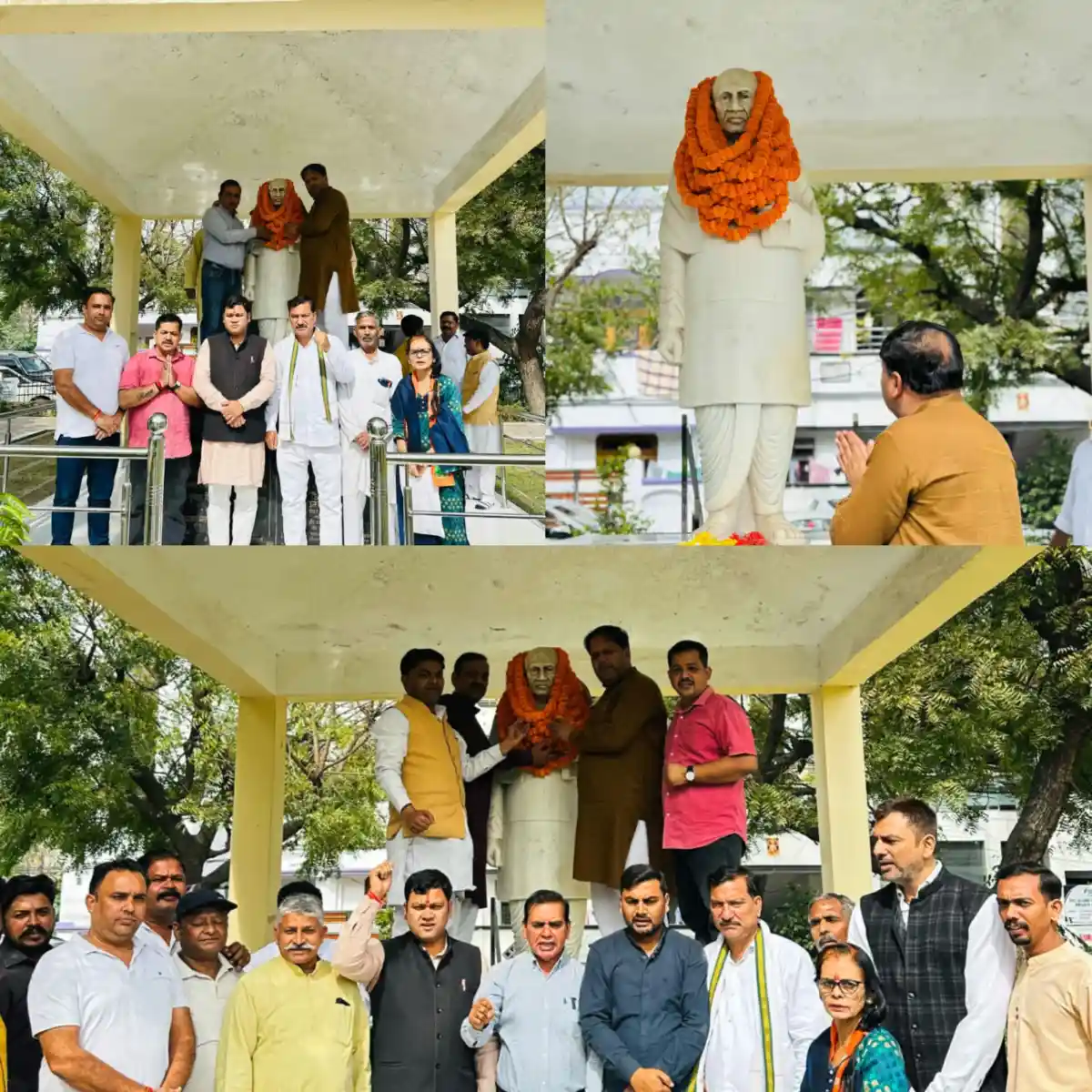 महापौर विकास शर्मा ने सरदार वल्लभभाई पटेल की प्रतिमा पर माल्यार्पण कर किया नमन
